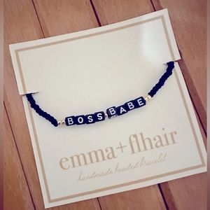 Emma + Flhair Hand-beaded Boss Babe Bracelet